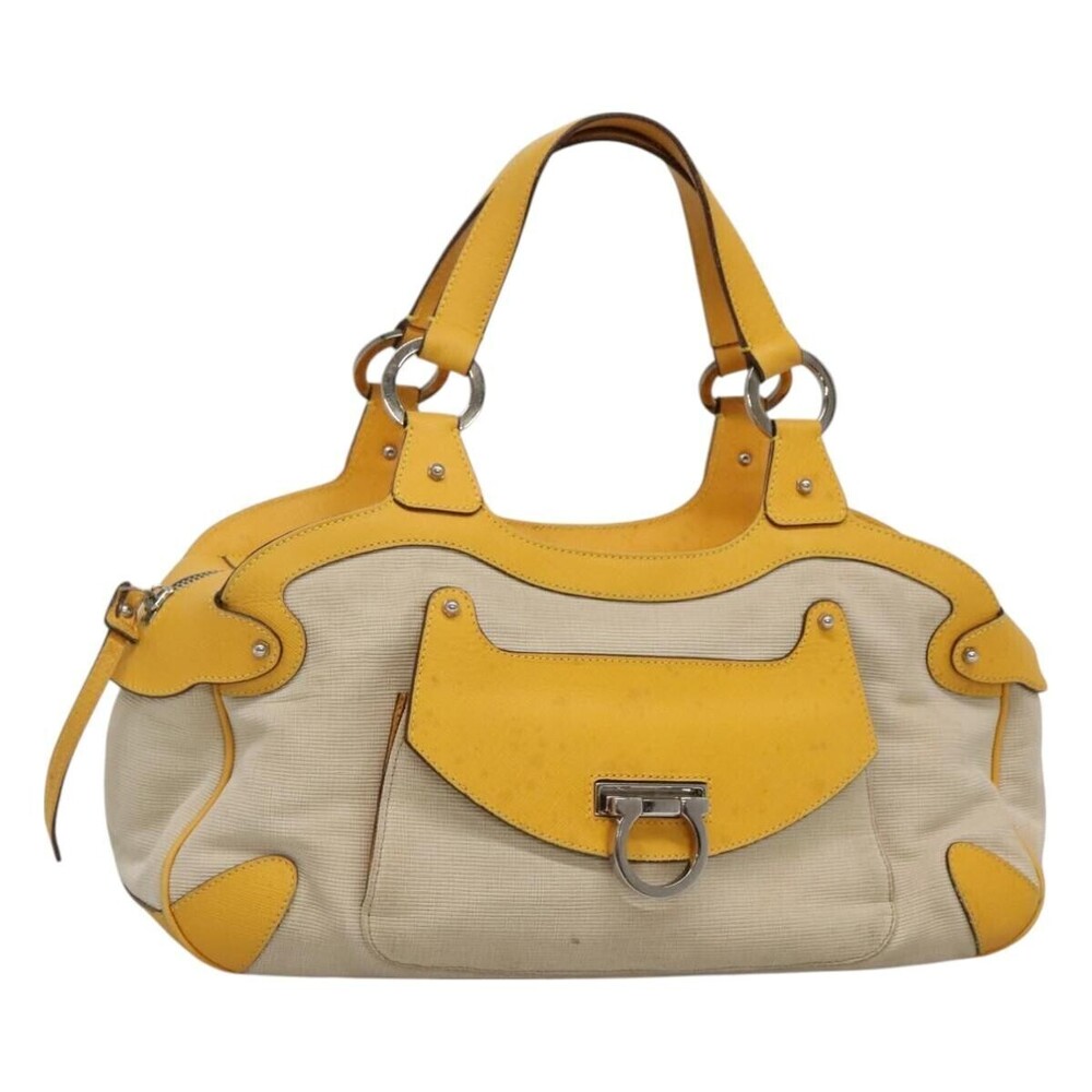 Salvatore Ferragamo Gancini Canvas and Leather